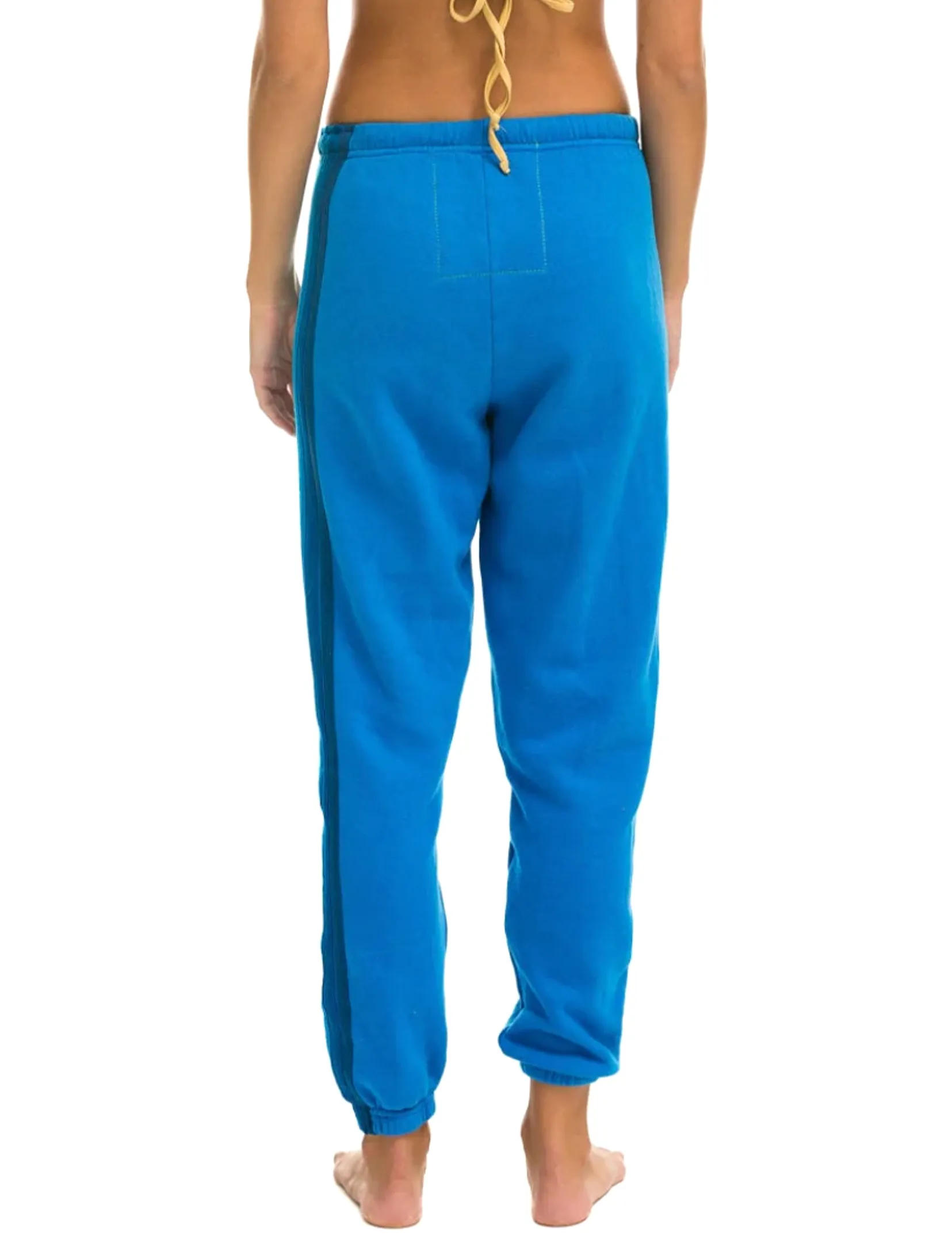 5 Stripe Womens Sweatpants, Ocean/Blue