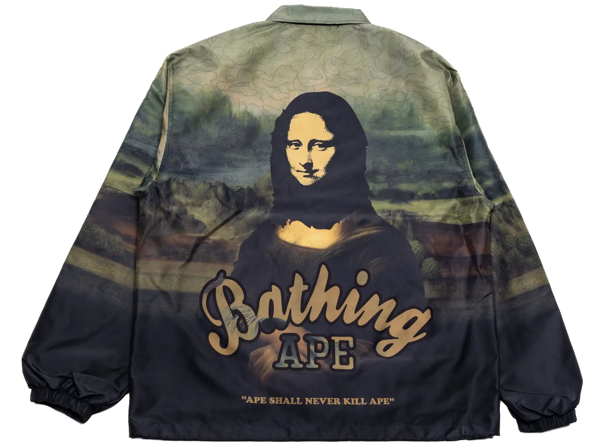 A Bathing Ape Art Print Coach Jacket xld