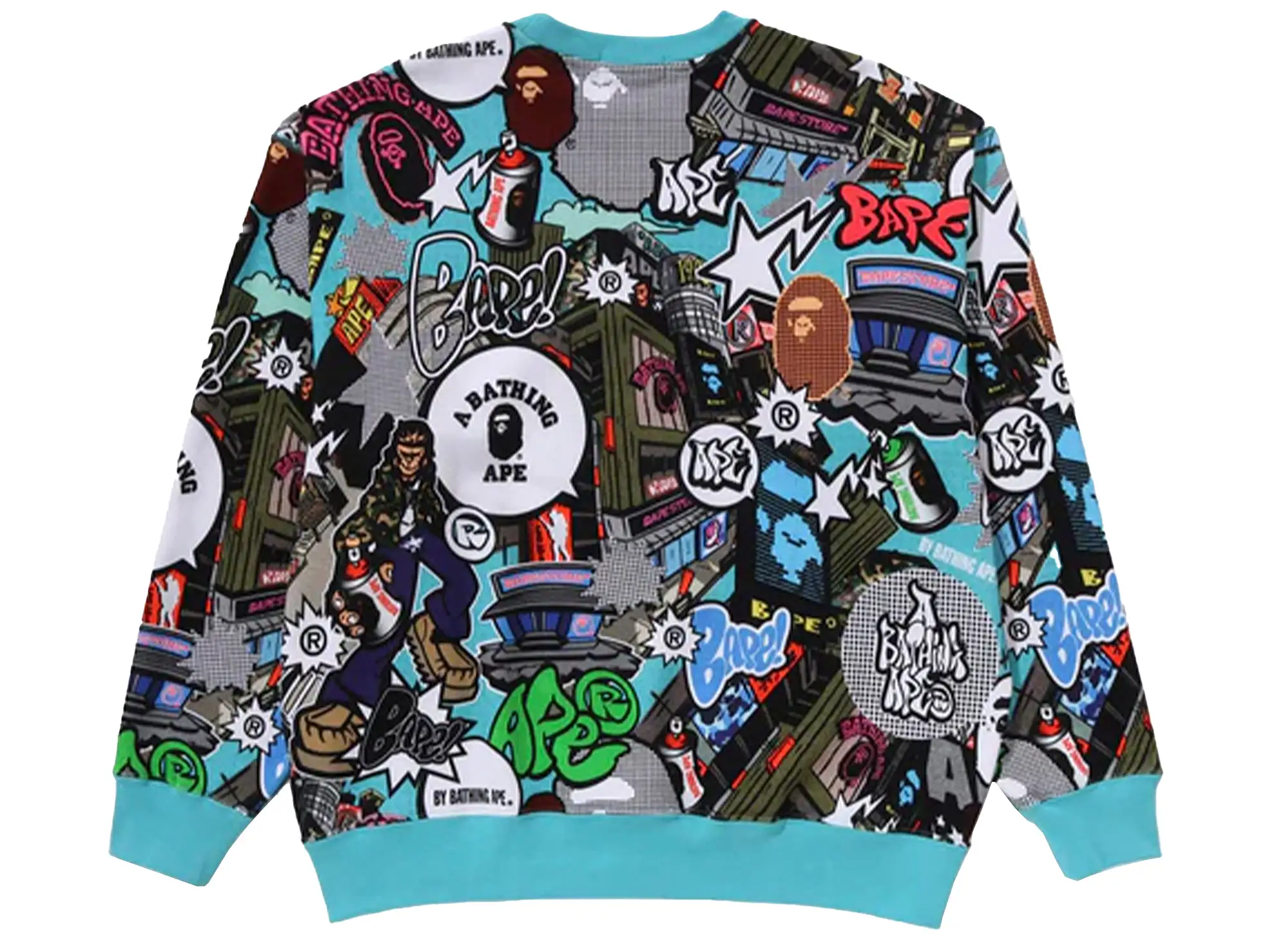 A Bathing Ape Comic Art Crewneck xld