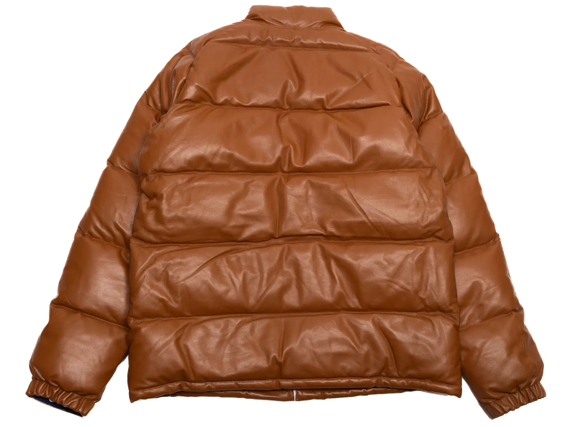 A Bathing Ape Leather Classic Down Jacket