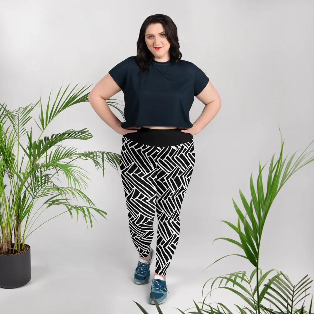 All-Over Print Plus Size Leggings – Waves Upclose