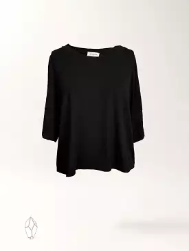 Amelia Top - Black Rayon Jersey