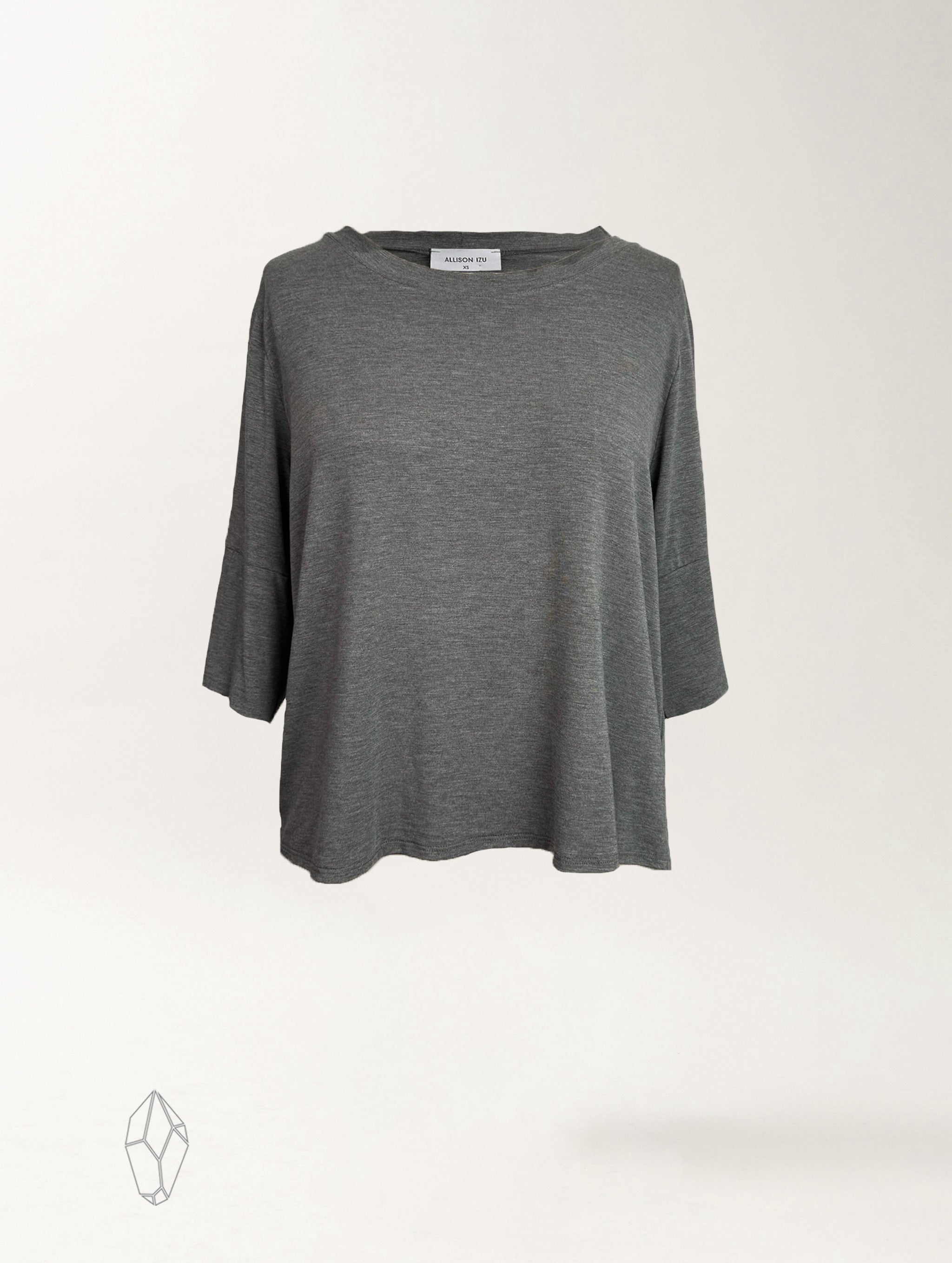 Amelia Top - Charcoal Rayon Jersey