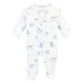 Baby Club Chic - Blue Toys Zip Footie