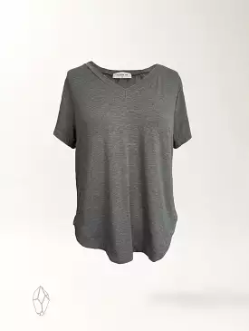 Becca Top - Charcoal Rayon Jersey