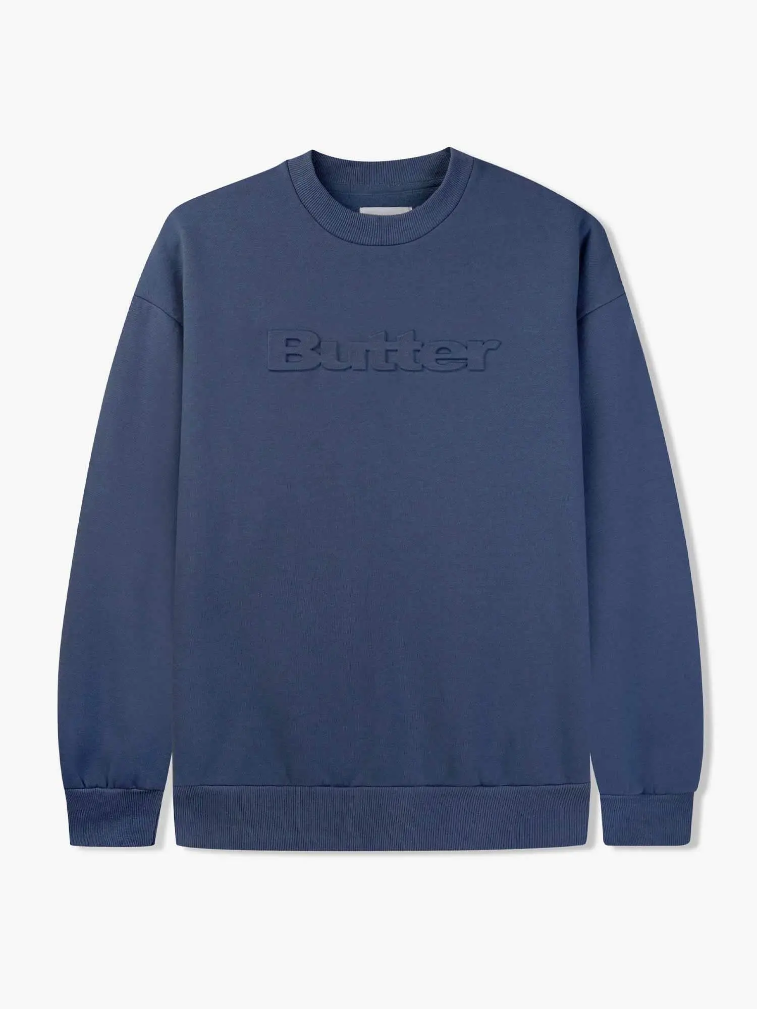 Butter Goods Embossed Logo Crewneck - Denim