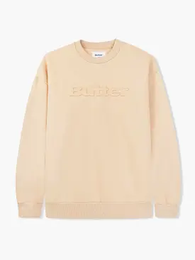 Butter Goods Embossed Logo Crewneck - Tan