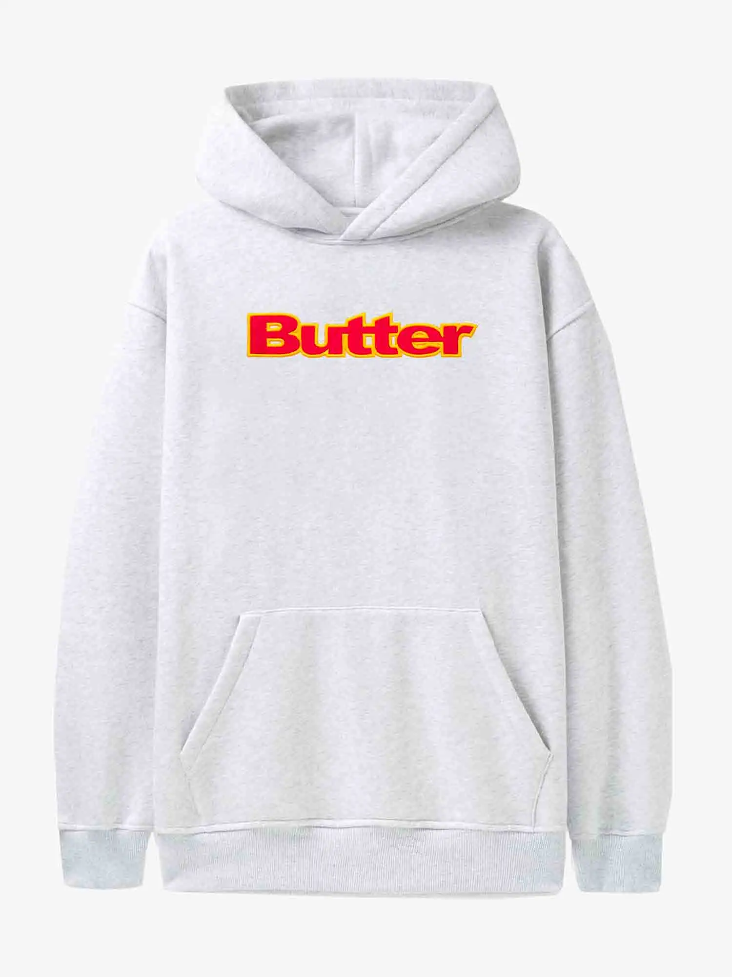 Butter Goods Felt Logo Applique Pullover Hood - Ash Grey