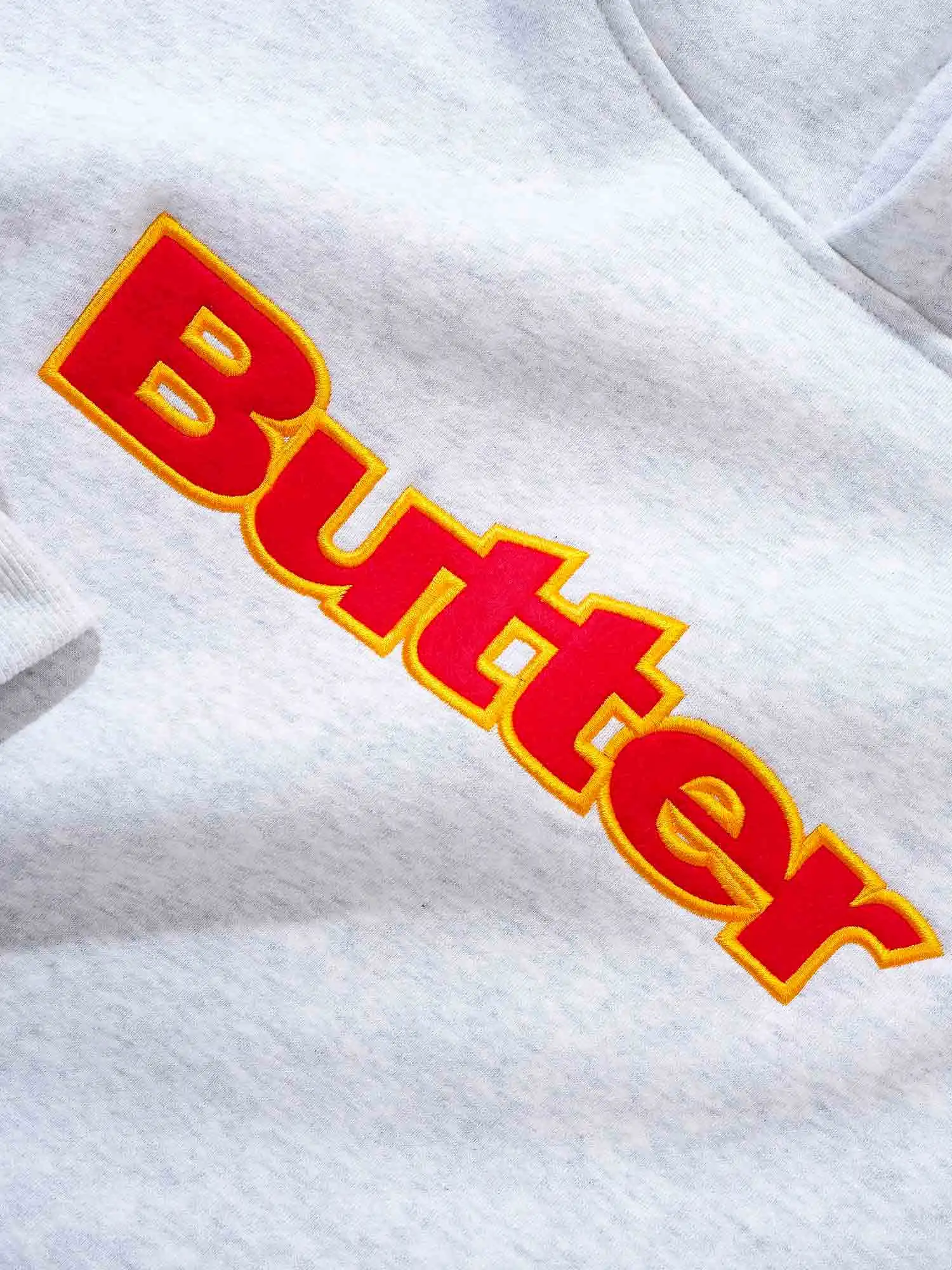 Butter Goods Felt Logo Applique Pullover Hood - Ash Grey