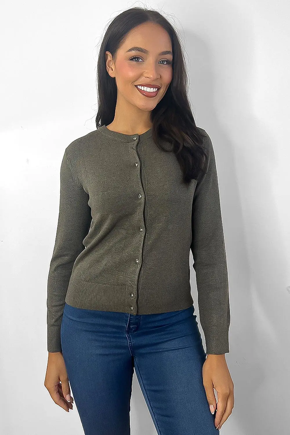 Buttoned Down Front Classic Cardigan