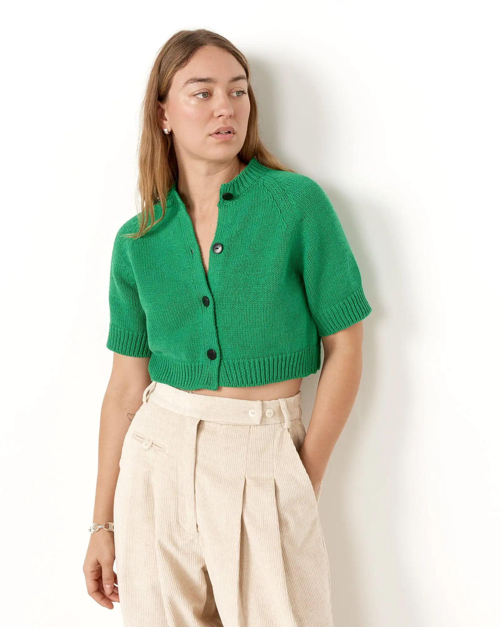 Buttoned Top in Green