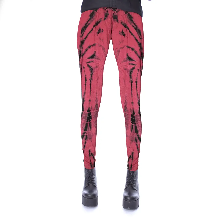 CALLA LEGGINGS - RED/BLACK