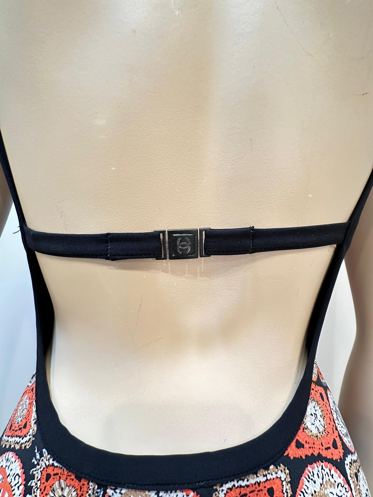 Chanel 09P CC Logos One Piece Swim Bathing Suit FR 36 US 4