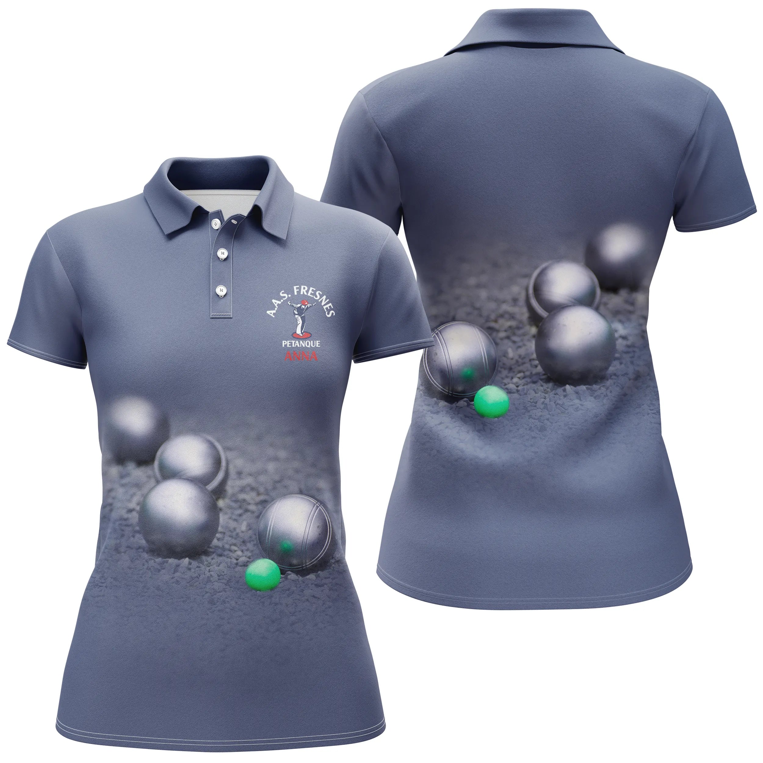 Chiptshirts Polo Pétanque Personnalisé Homme Et Femme, A.A.S. FRESNES Pétanque Club - CTS070622