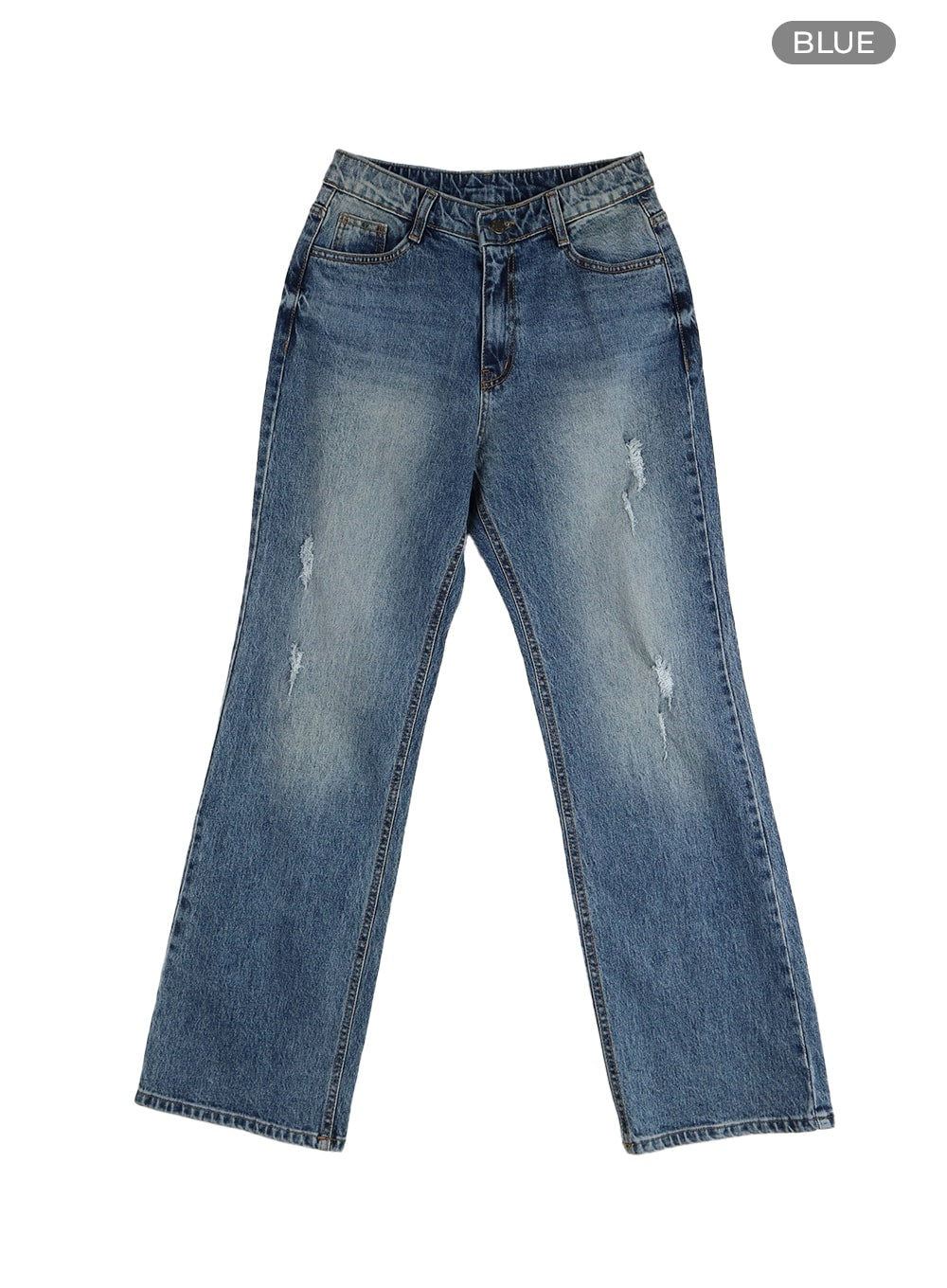 Classic Washed Straight Jeans IF426