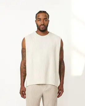 Common Knit Vest in White