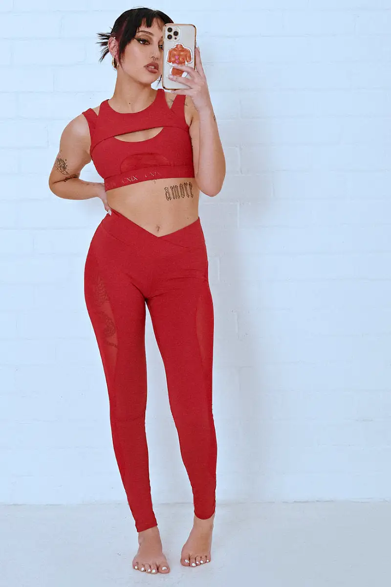 CXIX Baddie Leggings - Chilli