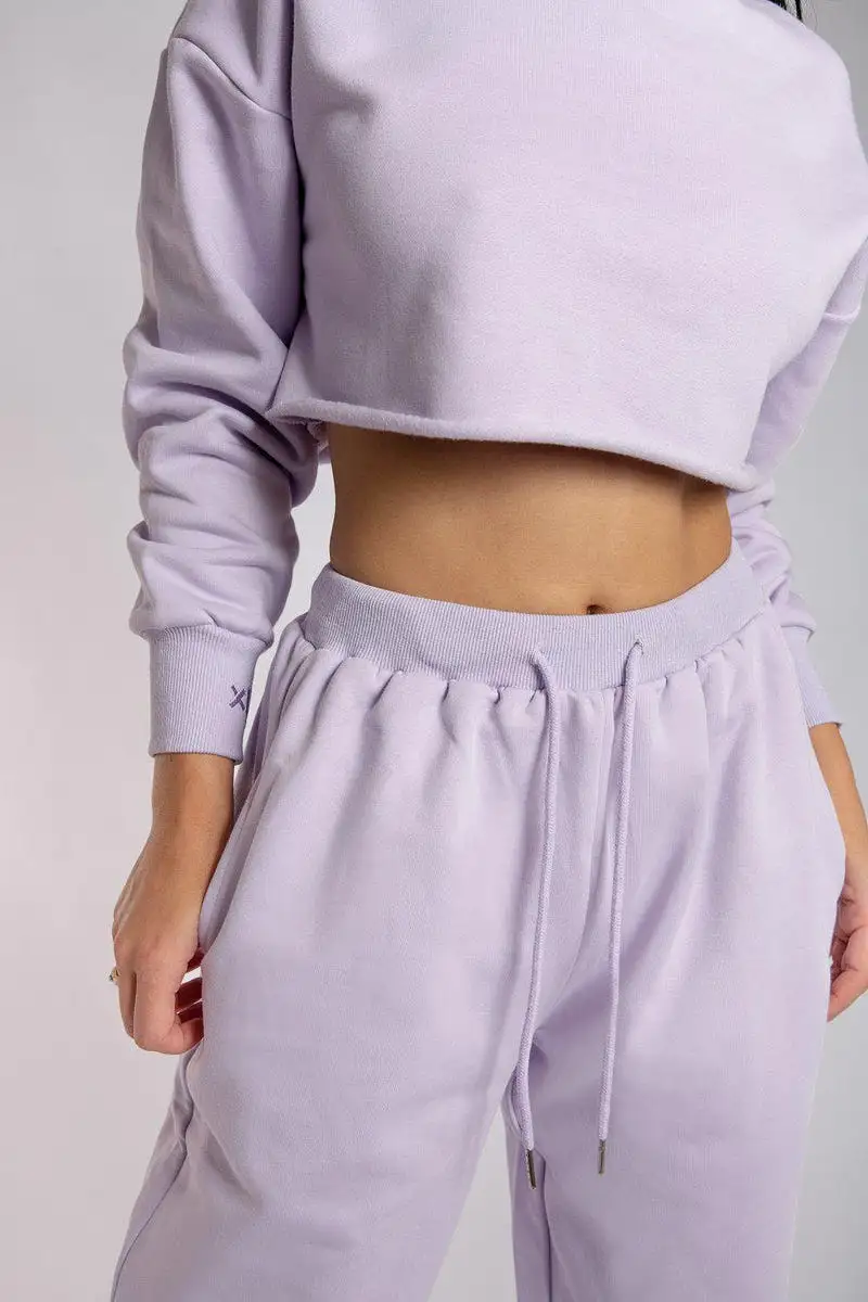 CXIX Oversized Cropped Jumper - Lilac