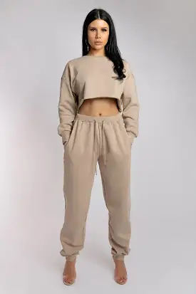 CXIX Oversized Jogger Bottoms - Fawn