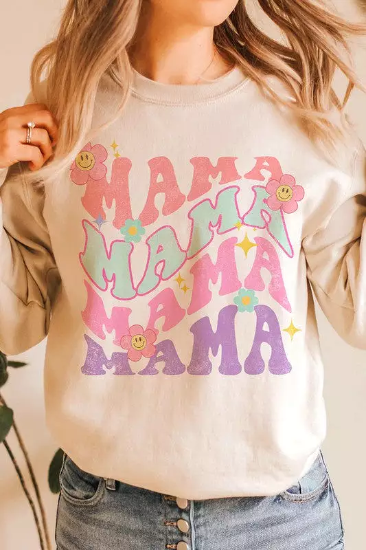 DAISY MAMA REPEAT GRAPHIC SWEATSHIRT