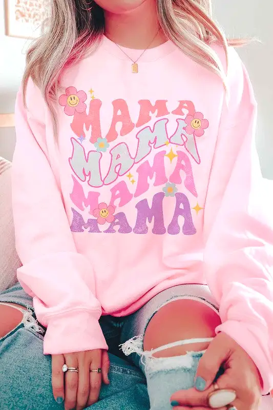 DAISY MAMA REPEAT GRAPHIC SWEATSHIRT