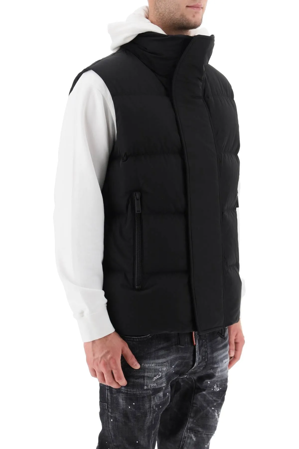 Dsquared2 quilted down vest S74FB0316 S53353 BLACK