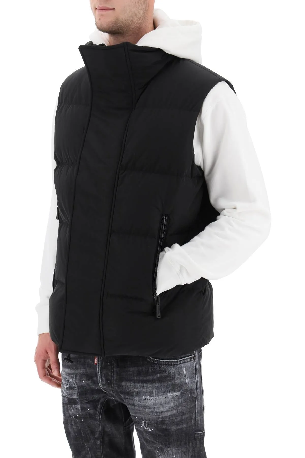 Dsquared2 quilted down vest S74FB0316 S53353 BLACK