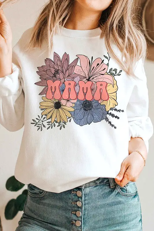 FLORAL MAMA GRAPHIC SWEATSHIRT