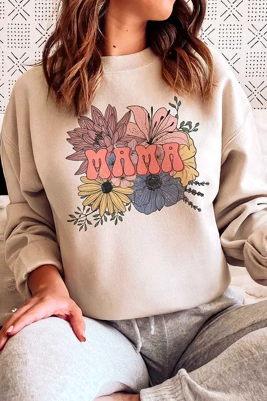 FLORAL MAMA GRAPHIC SWEATSHIRT