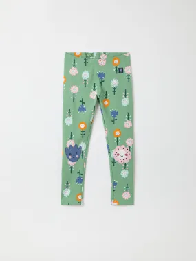 Floral Print Kids Leggings