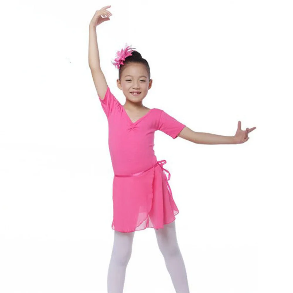 Girl Kids Ballet Dance Costumes Cotton Lycra Gymnastics Skating Clothes Leotards SM6