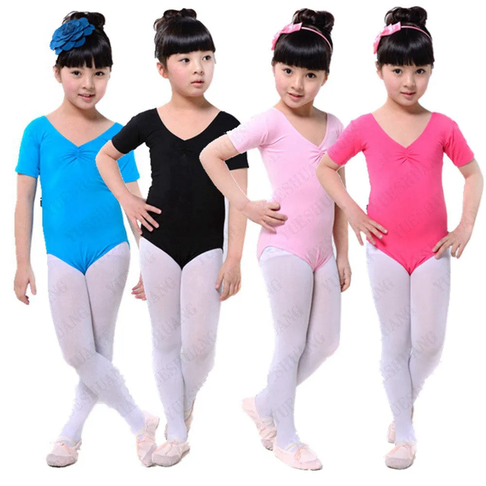 Girl Kids Ballet Dance Costumes Cotton Lycra Gymnastics Skating Clothes Leotards SM6