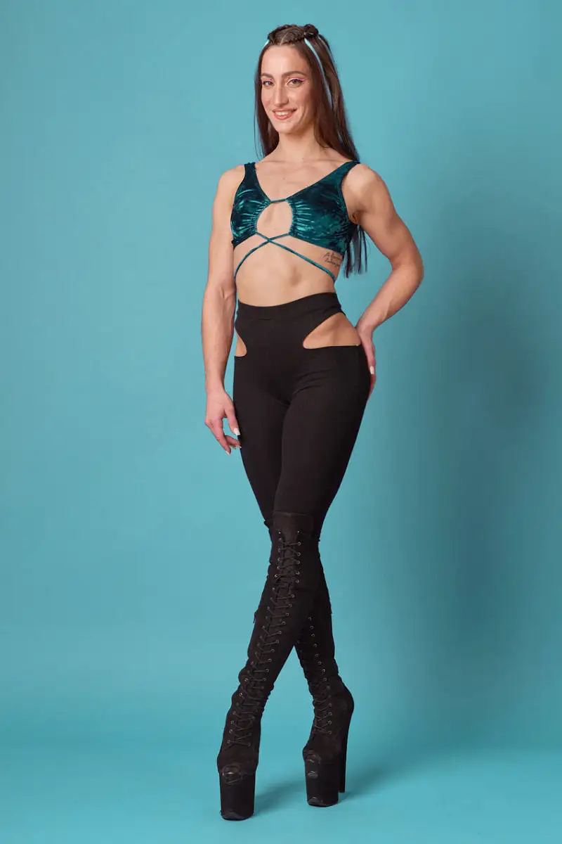 HotCakes Polewear Voyeur Leggings - Black