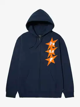 HUF Worldwide All Star Full-Zip Hood - Navy