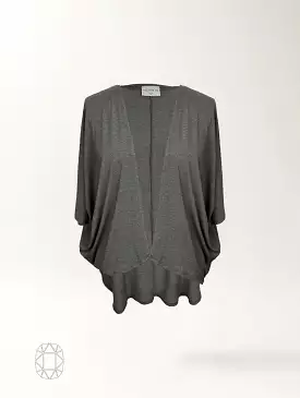 Joan Cover Up - Charcoal Rayon Jersey