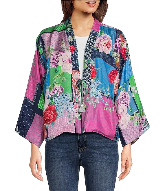 Johnny Was Rose Makenna Reversible Silk Kimono