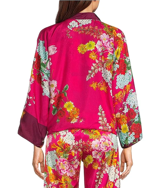 Johnny Was Rose Makenna Reversible Silk Kimono