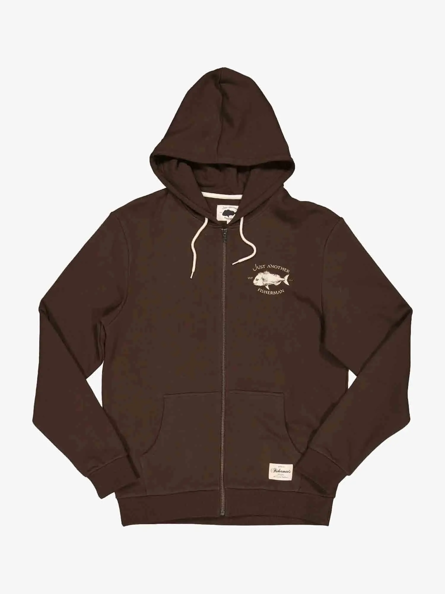 Just Another Fisherman Snapper Logo Zip Hood - Bison