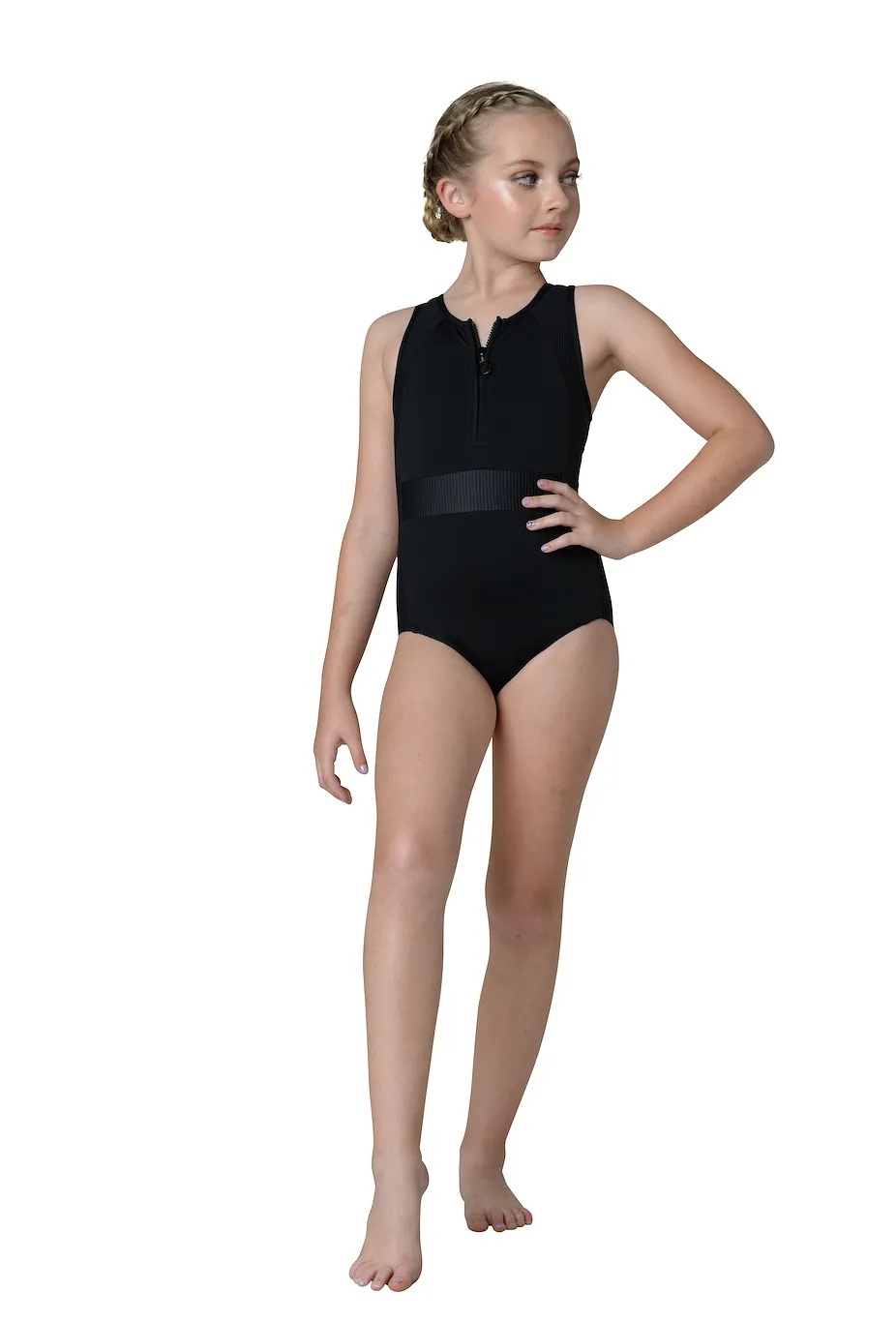 Kids Kinsley Zip Front Leotard