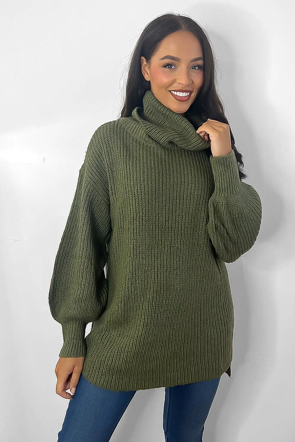 Large Cowl Neck Slouchy Fit Pullover