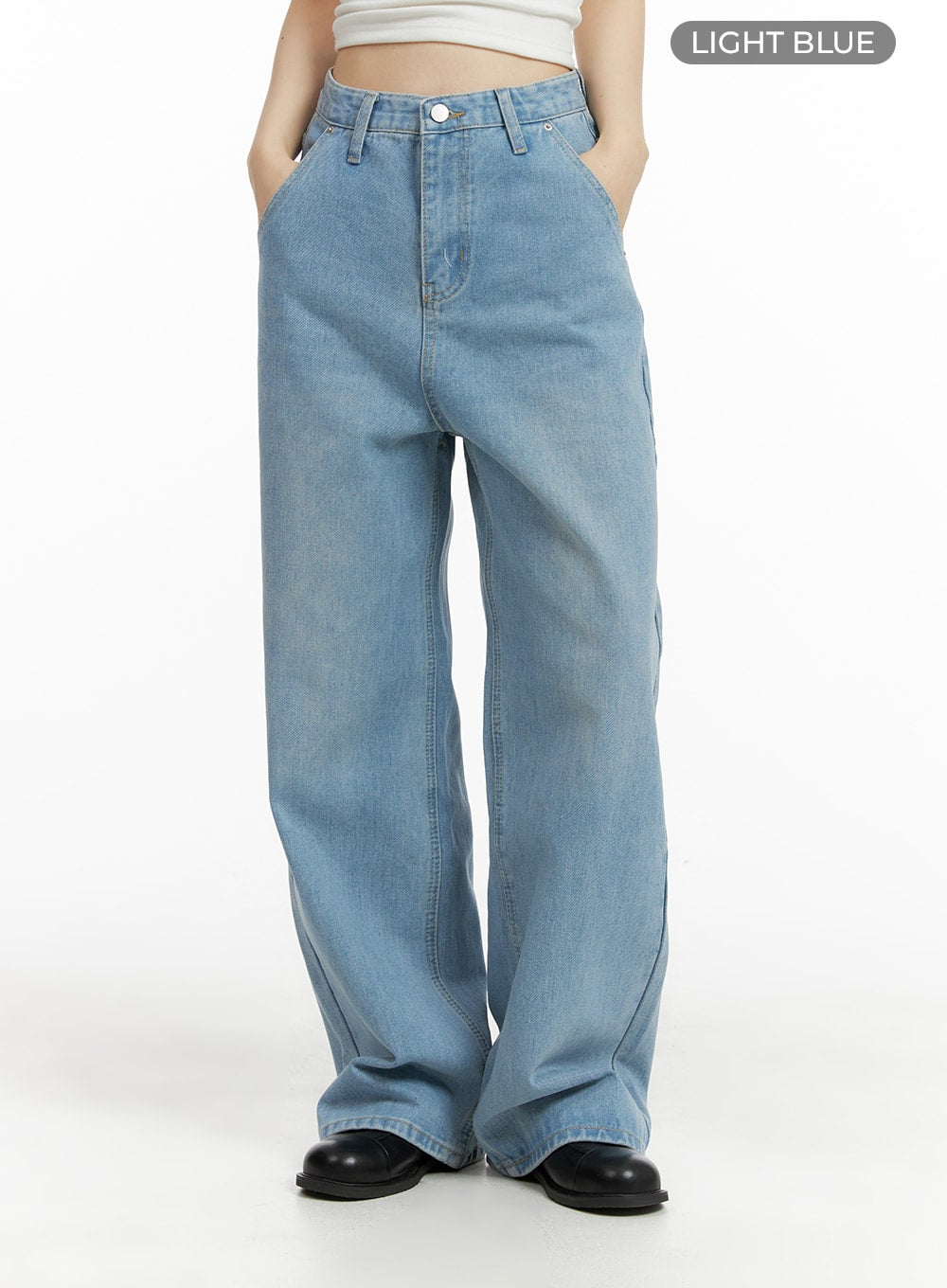 Light Washed Baggy Jeans OM408