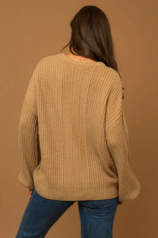 Long Into Fall Braided Sweater [online exclusive]