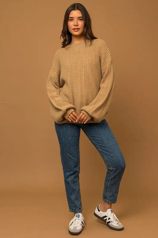 Long Into Fall Braided Sweater [online exclusive]