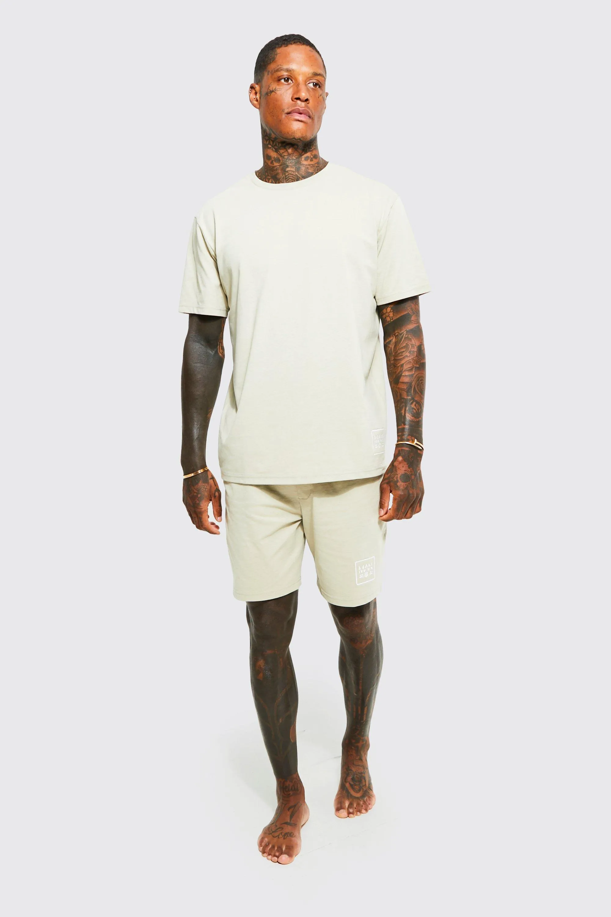 Man Loungewear Tee And Short Set