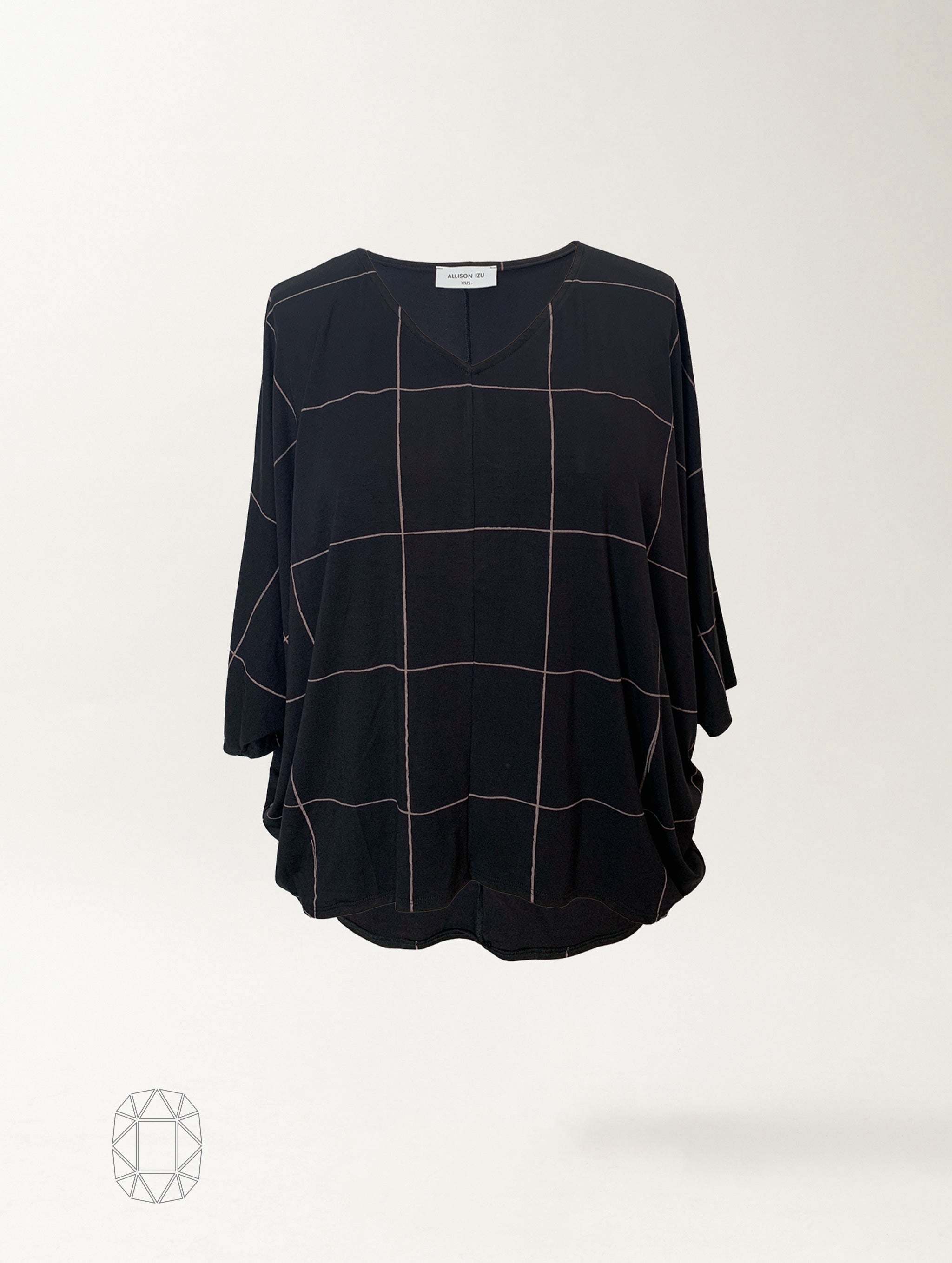 Megumi Top - Infinite Grid Rayon Jersey