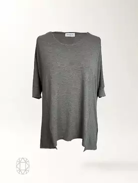 Misa Top - Charcoal Rayon Jersey