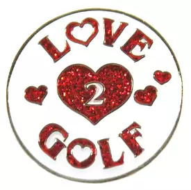 Navika Glitzy Hat Clip/Marker Love 2 Golf