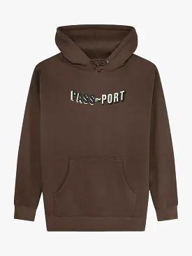 Pass-Port Sunken Logo Embroidery Hood - Bark