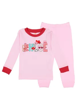 Personalized Girls Valentine's Day Pajamas