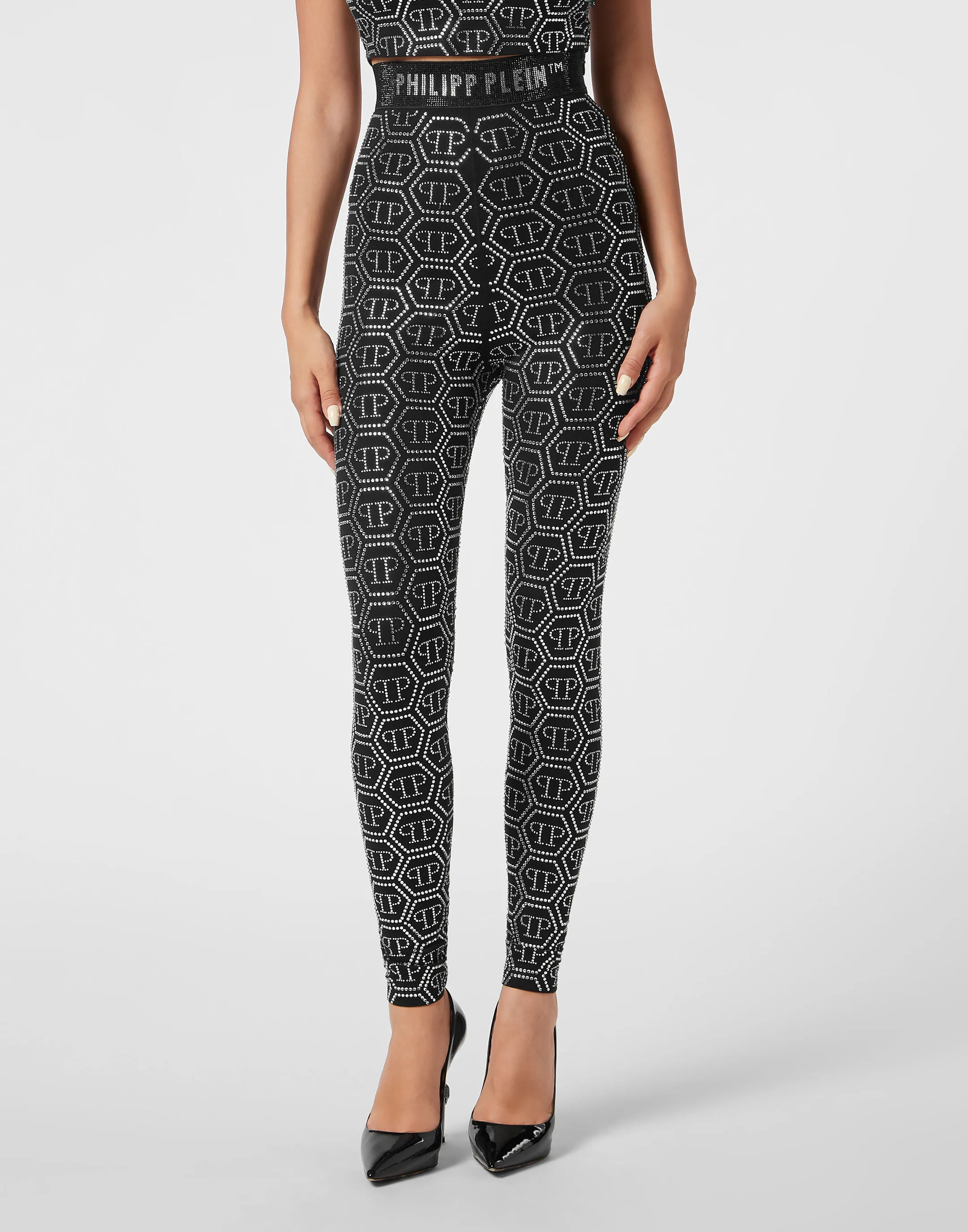 PHILIPP PLEIN Leggings Monogram Strass